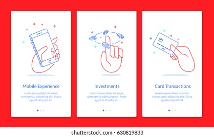 Mobile banking app and icons 