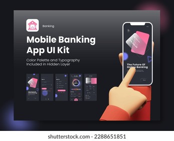 Mobile Banking App UI Kit For Responsive Website With Different Login Screens Including Login, Create Account, Transaction, Fund Transfer And Service Detail.