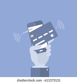 Mobile banking background. Concept business vector for investing into ideas, creative innovative work, growing business. Flat illustration with thin broken line.

