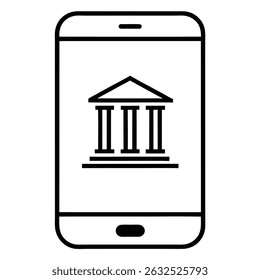 Mobile Banking Concept on white background