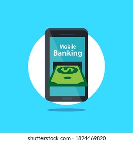 mobile banking design ilustration vector. Internet banking concept.