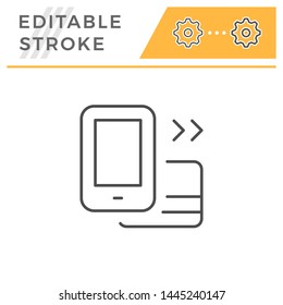 Mobile banking editable stroke line icon