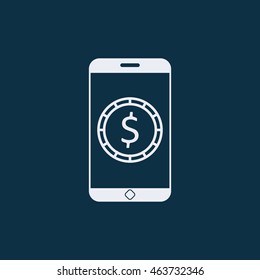 Mobile Banking Flat Design,Mobile Banking Icon,bank Icon