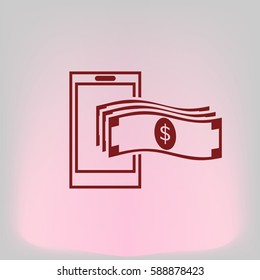 Mobile banking icon