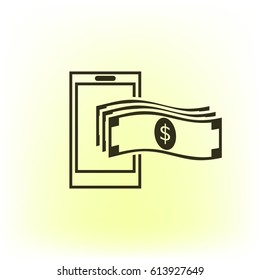 Mobile banking icon