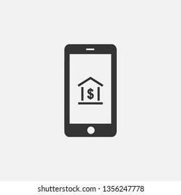 mobile banking icon concept