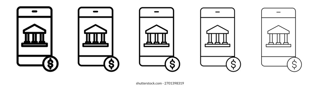 Mobile banking icon design, logo, app, UI. Vector illustration, EPS