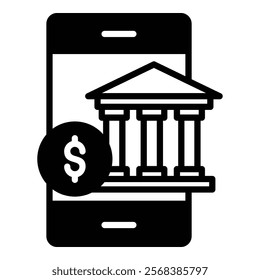 Mobile Banking Icon Element For Design