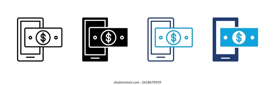 Mobile Banking Icon Element For Design