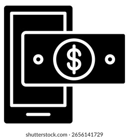 Mobile Banking Icon Element For Design