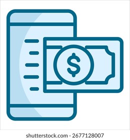 Elemento de icono de banca móvil para diseño