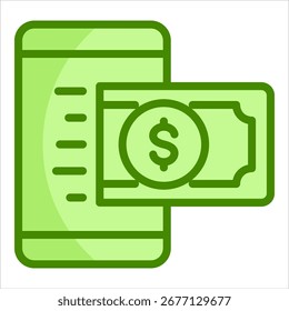 Elemento de icono de banca móvil para diseño