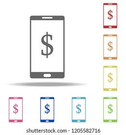 mobile banking icon. Elements of banking in multi color style icons. Simple icon for websites, web design, mobile app, info graphics