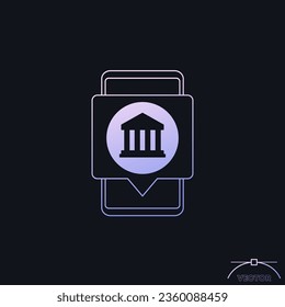 mobile banking icon with a gradient