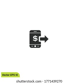 icono de banca móvil ilustración vector eps 10 plantilla de logotipo