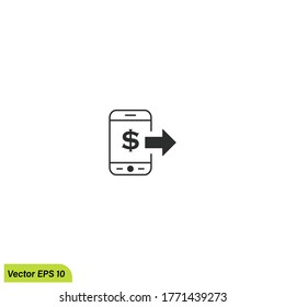 mobile banking icon illustration vector eps 10 logo template