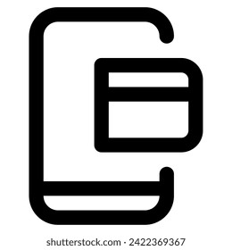 Icono de la banca móvil Ilustración para web, aplicación, infografía, etc