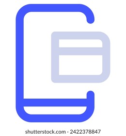 Icono de la banca móvil Ilustración para web, aplicación, infografía, etc