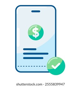 Mobile banking icon. mobile banking, payment, transaction, transfer, finance, money, business, bank, smartphone, shopping. Vector icon illustration