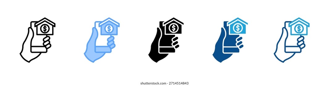 Conjunto de iconos de banca móvil colección de estilo múltiple