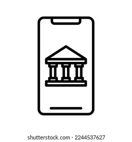 Mobile Banking Symbol. Unterschrift für mobiles Konzept und Webdesign. Vektorgrafik