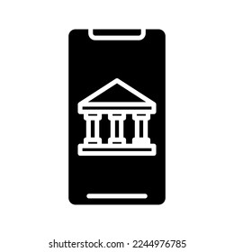 Mobile banking icon. sign for mobile concept and web design. vector illustration