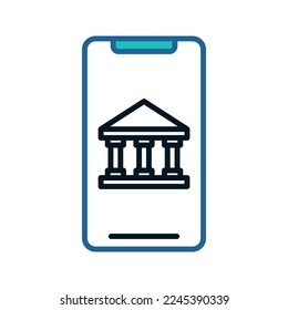 Mobile banking icon. sign for mobile concept and web design. vector illustration