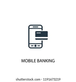 Mobile banking icon. Simple element illustration. Mobile banking concept symbol design. Can be used for web and mobile.