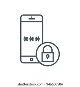 Mobile banking icon suitable for info graphics, websites and print media. Vector icon.