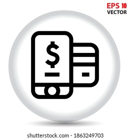 Mobile banking icon symbol. E-Commerce icon vector. Eps10 vector illustration.