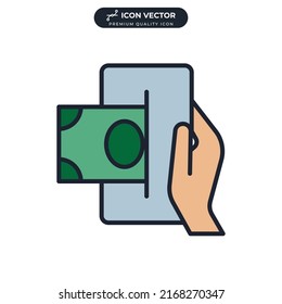 plantilla de símbolo de icono de banca móvil para la colección de diseños gráficos y web ilustración vectorial