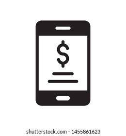 Mobile banking icon in trendy flat style design. Vector graphic illustration. Suitable for website design, logo, app, and ui. EPS 10.