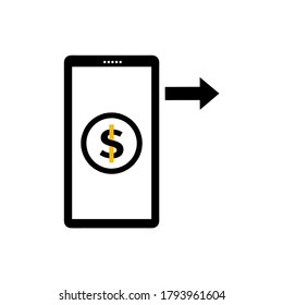 Symbol für mobiles Bankwesen, Vektorgrafik-Logo