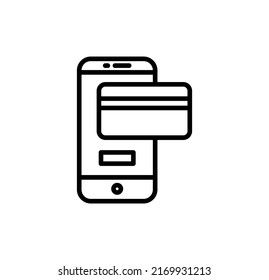 mobile banking icon in vector. Logotype