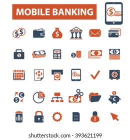 Mobile Banking-Symbole

