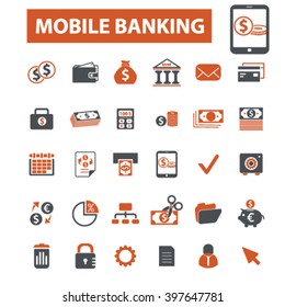 Mobile Banking-Symbole

