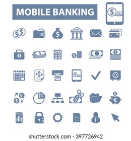 iconos de banca móvil
