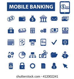 mobile banking icons
