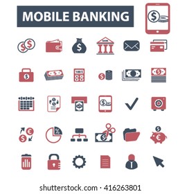 Mobile Banking-Symbole
