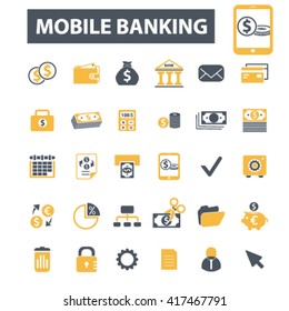 mobile banking icons
