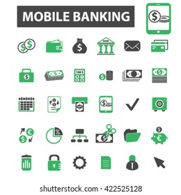 Mobile Banking-Symbole
