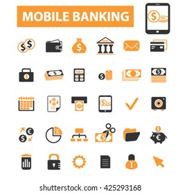 mobile banking icons

