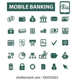 Mobile Banking-Symbole
