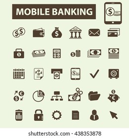 mobile banking icons