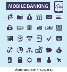 Mobile Banking-Symbole