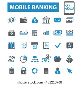 mobile banking icons