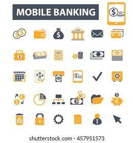 ícones do mobile banking
