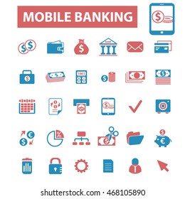iconos de banca móvil
