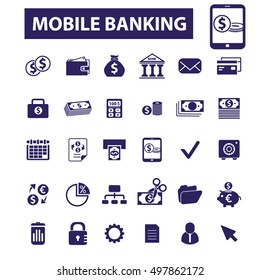 Mobile Banking-Symbole
