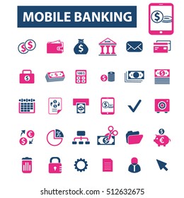 Mobile Banking-Symbole